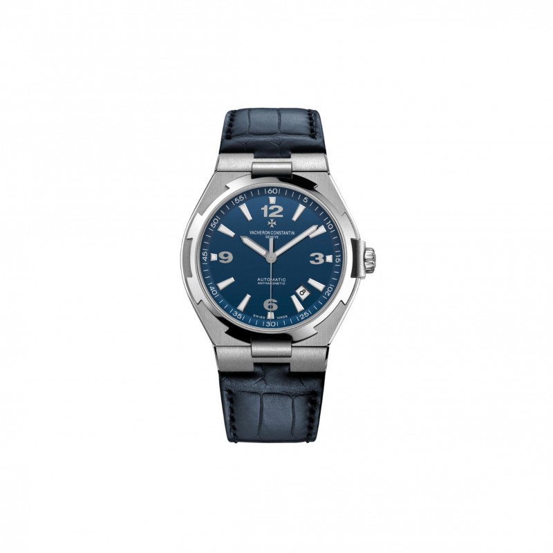 VACHERON CONSTANTIN OVERSEAS STAINLESS STEEL BLUE DIAL 42MM WATCH 47040/000A-9008