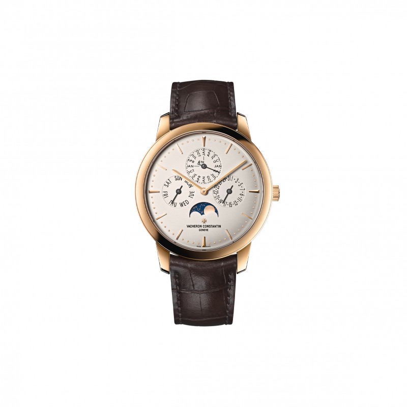 VACHERON CONSTANTIN PATRIMONY PERPETUAL CALENDAR ULTRA-THIN 41 MM PINK GOLD WATCH 43175/000R-9687