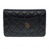 CHANEL WALLET ON CHAIN BAG IN BLACK LEATHER AS4860 (19*13*4cm)