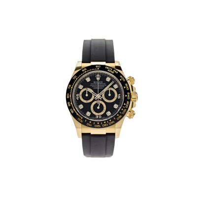 ROLEX DAYTONA 40MM WATCH DIAMOND-ENCRUSTED BLACK DIAL WATCH 116518LN