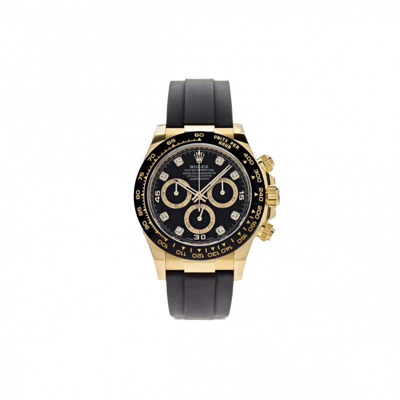 ROLEX DAYTONA 40MM WATCH DIAMOND-ENCRUSTED BLACK DIAL WATCH 116518LN