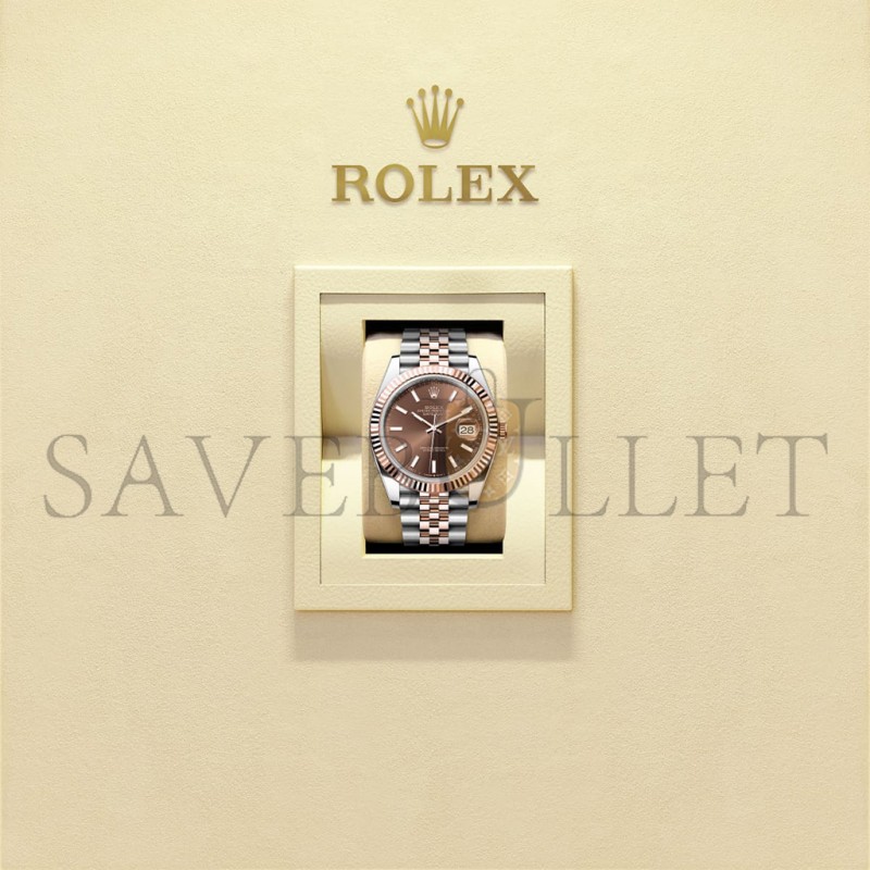 ROLEX DATEJUST 41 OYSTER, 41 MM, OYSTERSTEEL AND EVEROSE GOLD WATCH 126331-0002