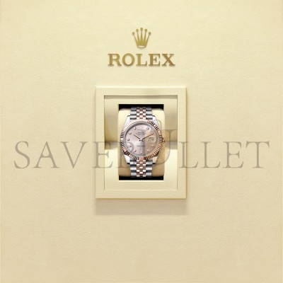 ROLEX DATEJUST 41 OYSTER, 41 MM, OYSTERSTEEL AND EVEROSE GOLD WATCH 126331-0008