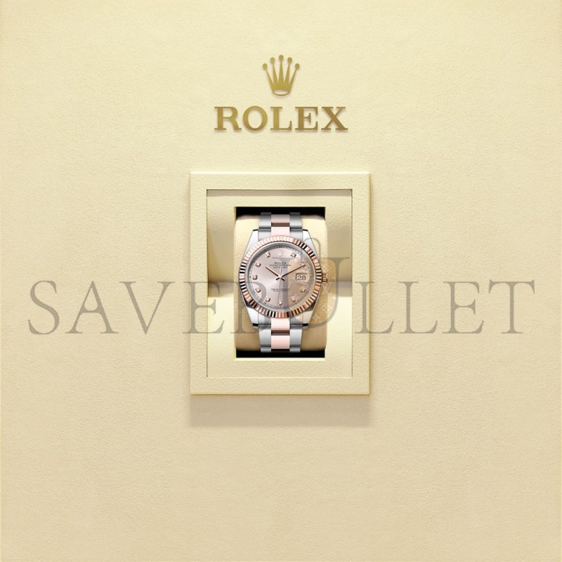 ROLEX DATEJUST 41 OYSTER, 41 MM, OYSTERSTEEL AND EVEROSE GOLD WATCH 126331-0007