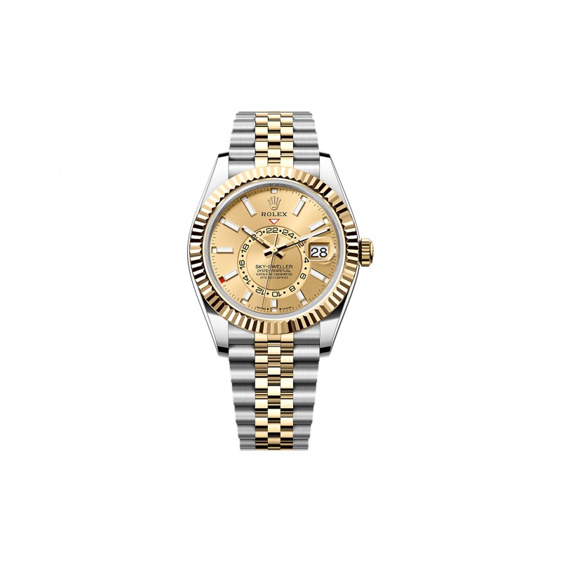 ROLEX SKY-DWELLER OYSTER, 42 MM, OYSTERSTEEL AND YELLOW GOLD WATCH 336933-0002