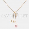 DIOR PINK CRYSTAL GOLD TONE NECKLACE N3052WOMCY_D03S