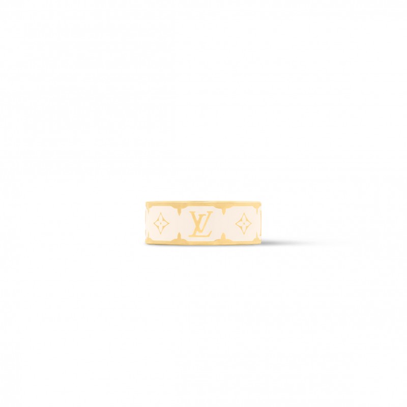 LOUIS VUITTON NANOGRAM ENAMEL RING M1565M