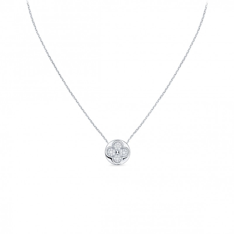 LOUIS VUITTON DIAMOND BLOSSOM SUN PENDANT, WHITE GOLD AND DIAMONDS Q93630