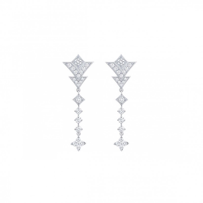 LOUIS VUITTON ACTE V EARRINGS Q96437