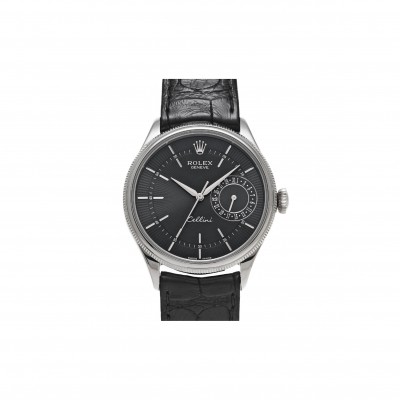ROLEX CELLINI DAYTO BLACK 39MM WATCH 50519