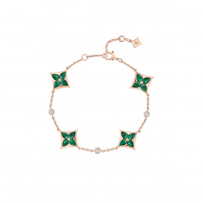LOUIS VUITTON COLOUR BLOSSOM BB MULTI-MOTIFS BRACELET, PINK GOLD, MALACHITE AND DIAMONDS Q05570 LOUIS VUITTON COLOUR BLOSSOM BB MULTI-MOTIFS BRACELET, PINK GOLD, MALACHITE AND DIAMONDS Q05570