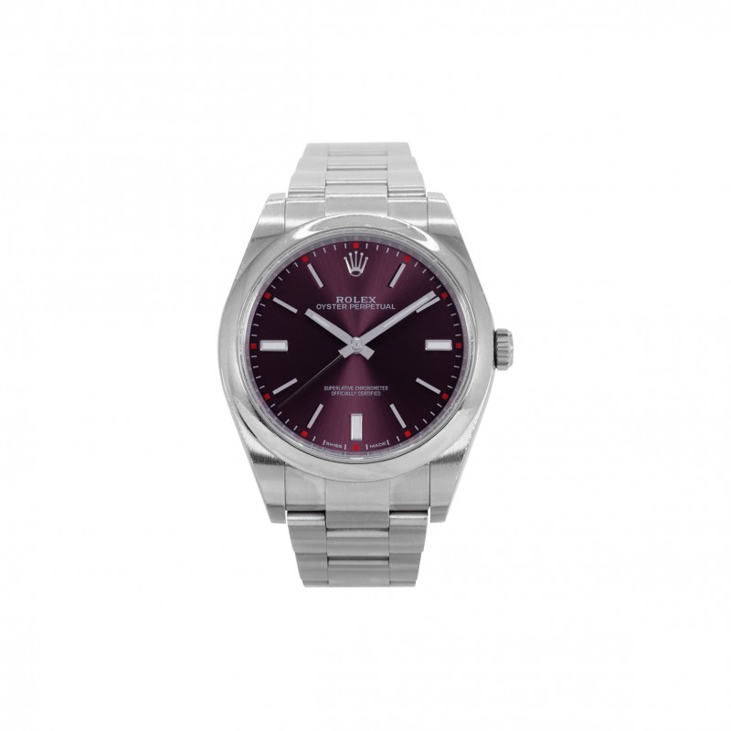 ROLEX OYSTER PERPETUAL STAINLESS STEEL 39MM WATCH 114300-0002