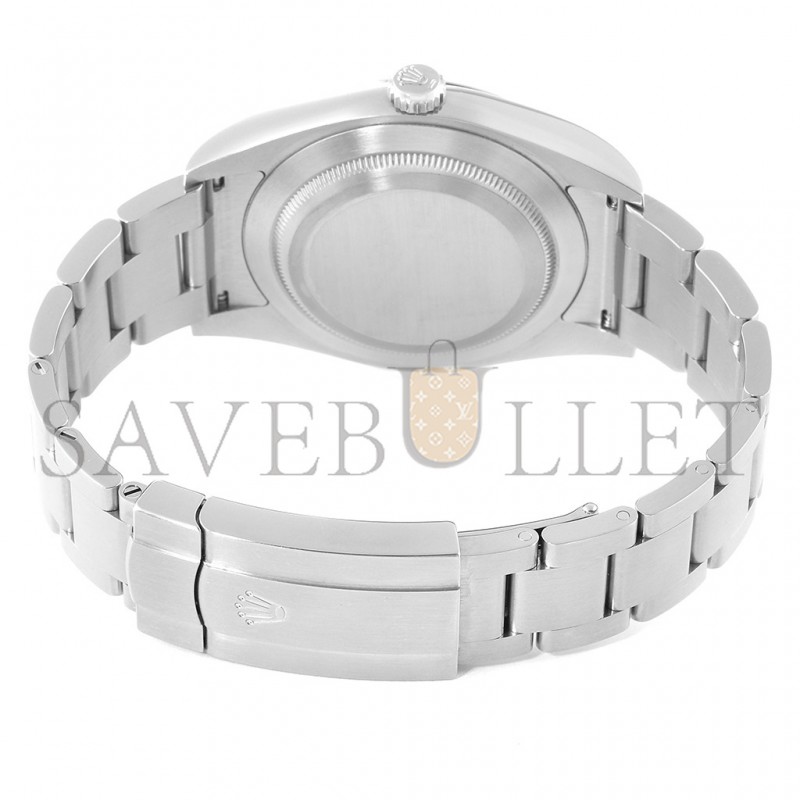 ROLEX OYSTER PERPETUAL SILVER DIAL STEEL 39MM WATCH 114300