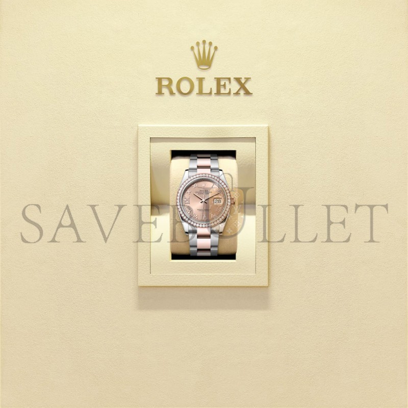 ROLEX DATEJUST 36 OYSTER, 36 MM, OYSTERSTEEL, WHITE GOLD AND DIAMONDS WATCH 126284RBR-0016