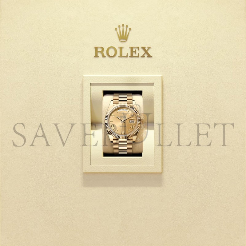 ROLEX DAY-DATE 40 OYSTER, 40 MM, YELLOW GOLD WATCH 228238-0006