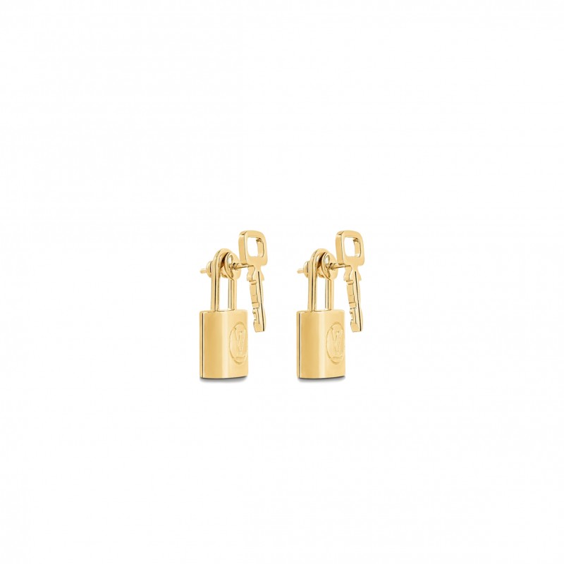 LOUIS VUITTON LOCK IT EARRINGS M00405