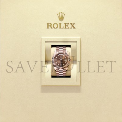 ROLEX DAY-DATE 40 OYSTER, 40 MM, EVEROSE GOLD WATCH 228235-0003