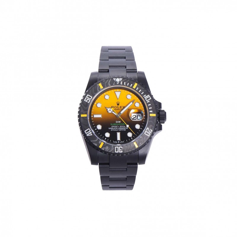 ROLEX SUBMARINER DIW CARBON YELLOW GRADIENT DIAL WATCH 126610LN