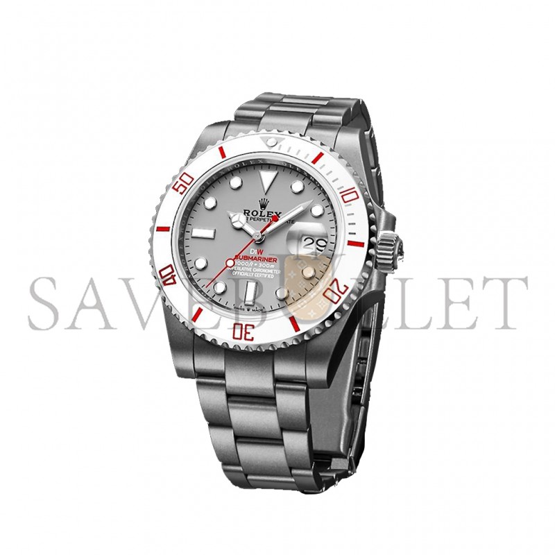ROLEX SUBMARINER DIW PARAKEET GREY DIAL WATCH 116610LN