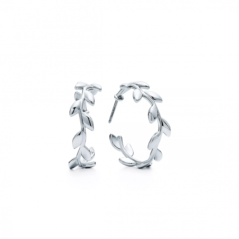 TIFFANY PALOMA PICASSO® OLIVE LEAF HOOP EARRINGS 60571961