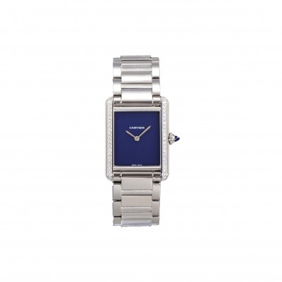 CARTIER TANK MUST LM NAVY DIAL 34MM WATCH WSTA0055 CARTIER TANK MUST LM NAVY DIAL 34MM WATCH WSTA0055
