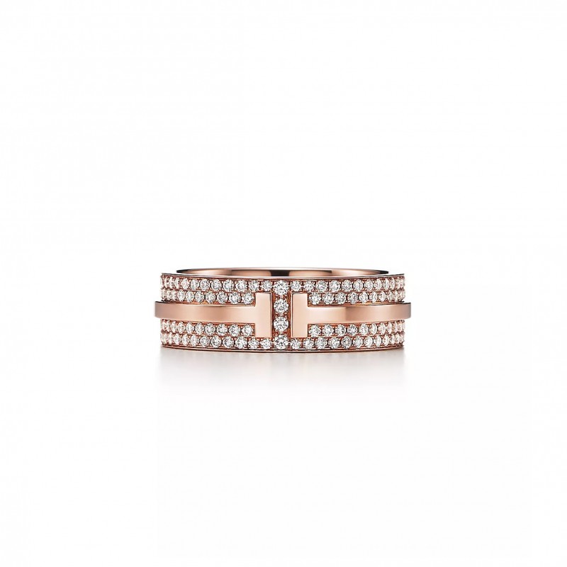 TIFFANY T WIDE PAVÉ DIAMOND RING 60150789