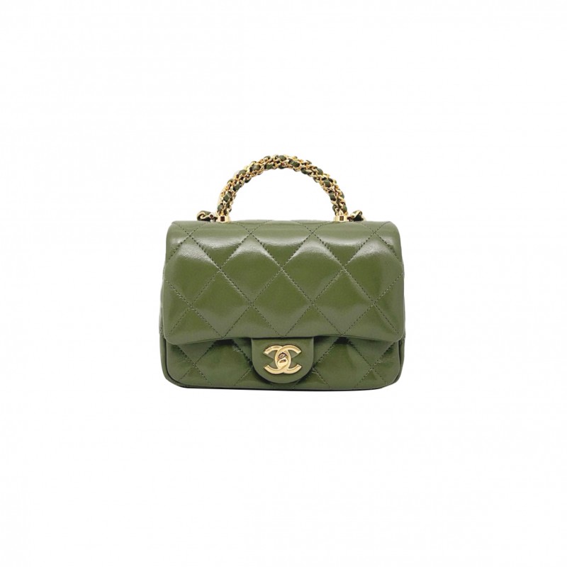 CHANEL MASTER CHANEL MINI FLAP BAG WITH TOP HANDLE AS5032 (19*14*8cm)