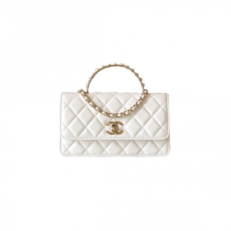 CHANEL MASTER PEARL ACCORDION HANDBAG (18.5*11*5cm) 