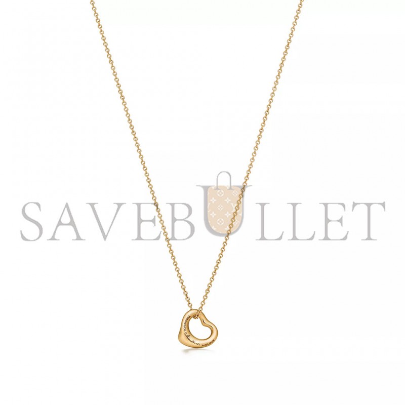 TIFFANY ELSA PERETTI® OPEN HEART PENDANT IN 18K GOLD WITH DIAMONDS 68119227