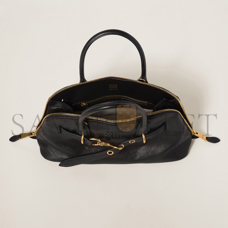 MIU MIU AVENTURE NAPPA LEATHER TOP-HANDLE BAG 5BB168 (33*17*11cm)