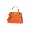 FENDI CUOIO ROMANO SELLERIA BI-COLOR MEDIUM PEEKABOO ICONIC SATCHEL ORANGE STONE (34*26*13cm)