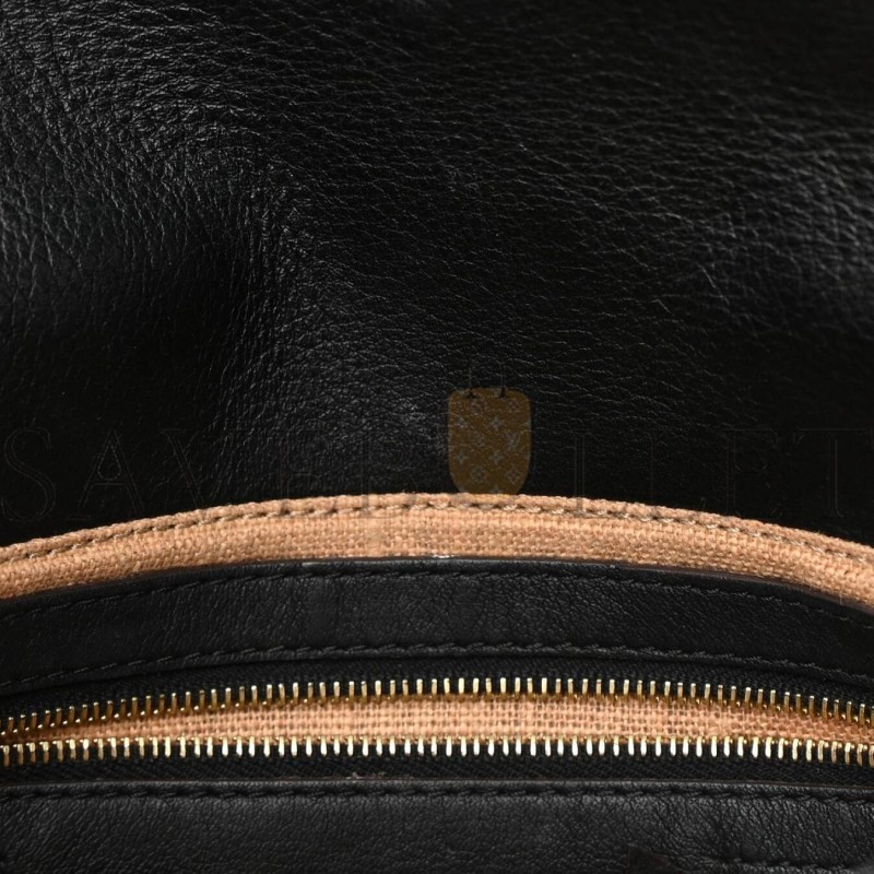 FENDI VITELLO FLAMINGO ENAMEL BAGUETTE BLACK (27*15*4cm) FENDI VITELLO FLAMINGO ENAMEL BAGUETTE BLACK (27*15*4cm)