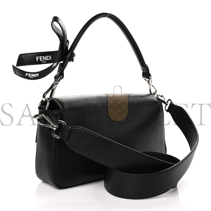 FENDI X MARC JACOBS NAPPA LOGO MEDIUM BAGUETTE BLACK (27*15*6cm)