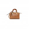 FENDI VITELLO KING PLEXIGLASS LOGO EMBOSSED MINI BY THE WAY TOP HANDLE BOSTON BAG CARAMELLO (18*11*8cm)