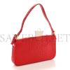 FENDI NAPPA LOGO EMBOSSED BAGUETTE RED (26*14*4cm)