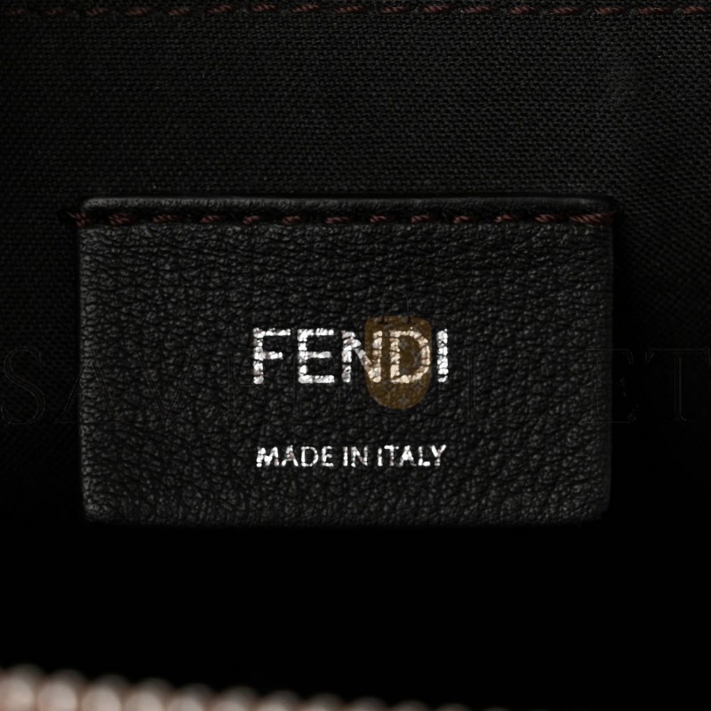 FENDI VITELLO KING LOGO EMBOSSED MEDIUM BY THE WAY BOSTON BAG CUOIO (28*19*13cm)