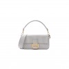 FENDI COTTON CUOIO BRETAGNA STRIPED BAGUETTE GRIGIO WHITE BLACK (27*15*6cm)