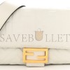 FENDI NAPPA FF 1974 EMBOSSED BAGUETTE WHITE (26*15*6cm)