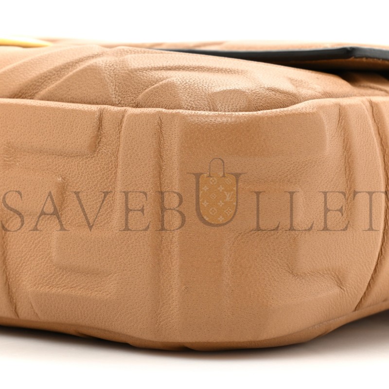 FENDI NAPPA FF 1974 EMBOSSED BAGUETTE MIELE SCURO (27*16*5cm) FENDI NAPPA FF 1974 EMBOSSED BAGUETTE MIELE SCURO (27*16*5cm)