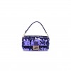 FENDI SEQUIN PAILLETTES SHINY NAPPA SEX AND THE CITY BAGUETTE VIOLA PURPLE RAIN (27*15*6cm)