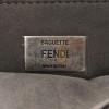 FENDI CHENILLE VITELLO SETA FF MIDI CHAIN BAGUETTE ANTHRACITE ASFALTO (22*13*6cm)