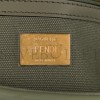 FENDI CANVAS VITELLO KING FF EMBROIDERED BAGUETTE GREEN TEA (29*18*8cm) FENDI CANVAS VITELLO KING FF EMBROIDERED BAGUETTE GREEN TEA (29*18*8cm)
