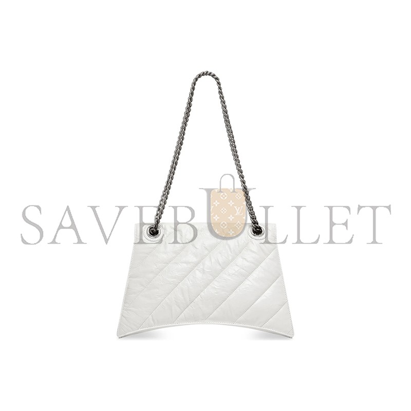 BALENCIAGA WOMEN'S CRUSH CHAIN BAG IN MEDIUM WHITE 716393210J09001 (31*19.8*6.9cm)