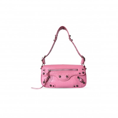 BALENCIAGA WOMEN'S LE CAGOLE IN SMALL PINK 7716400GT3Y7103 (29.9*13.9*4.5cm)