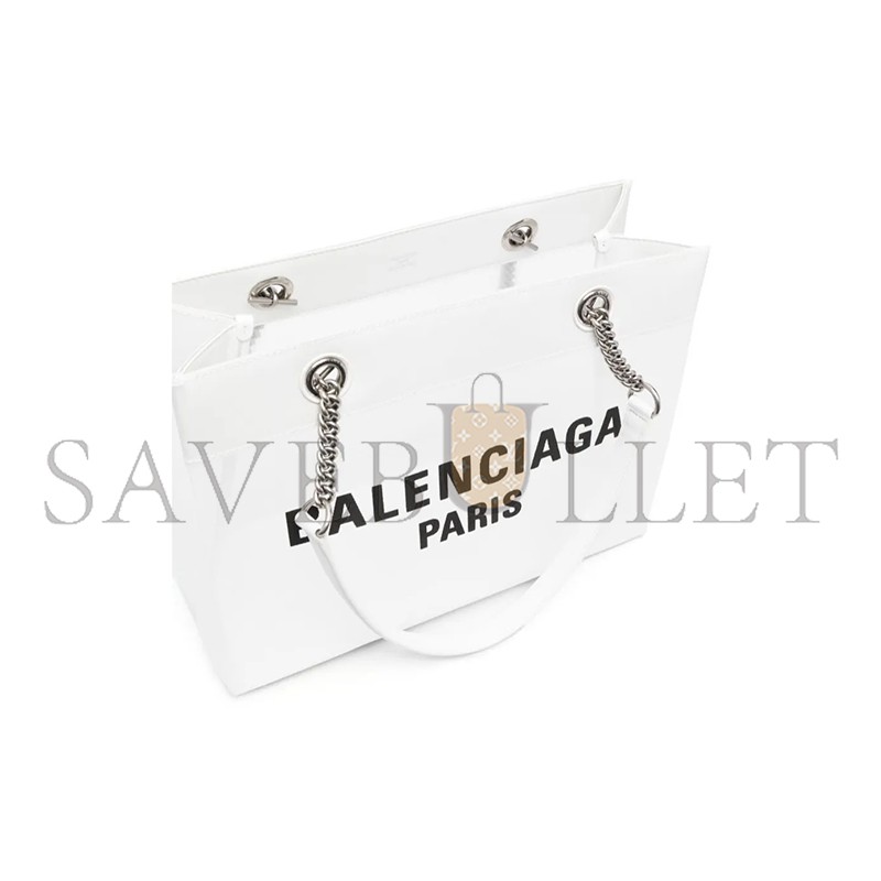 BALENCIAGA WOMEN'S DUTY FREE TOTE BAG MEDIUM IN WHITE 7416022AADB (35*18.8*13.9cm)