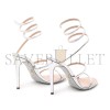 RENÉ CAOVILLA CLEO METALLIC SILVER SANDAL 105 C12351 RENÉ CAOVILLA CLEO METALLIC SILVER SANDAL 105 C12351