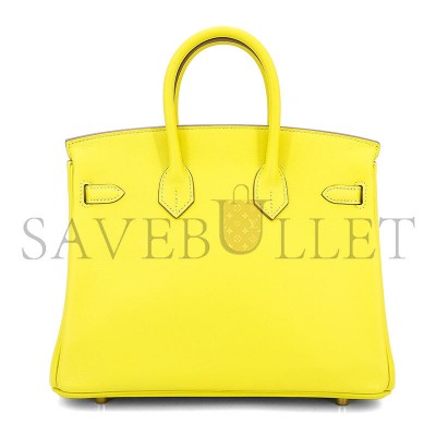HERMES BIRKIN 25 LIME SWIFT 10132142 (25*20*13cm) HERMES BIRKIN 25 LIME SWIFT 10132142 (25*20*13cm)