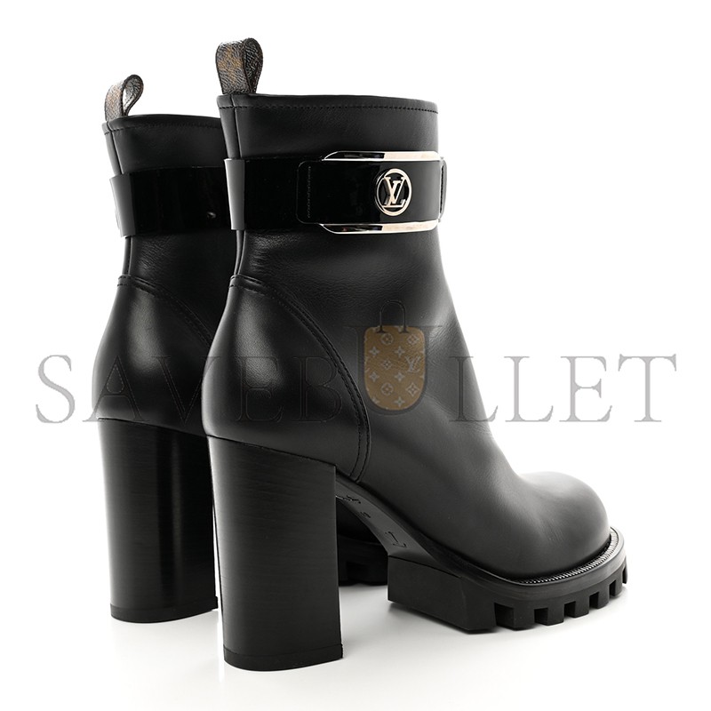 LOUIS VUITTON CALFSKIN STAR TRAIL ANKLE BOOTS 38 BLACK 1409847