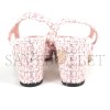 CHANEL PINK AND BLACK TWEED AND GROSGRAIN-LINED PUMPS WS5312