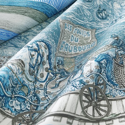 HERMES SCARF LES FOLIES DU FAUBOURG 90 H004147S 05 (88.5*88.5cm)